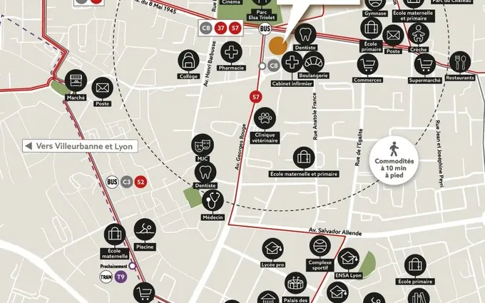 Patio village à Vaulx-en-Velin