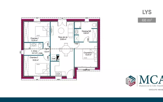 Maison à partir de 68m² à boucau à Boucau (64340)