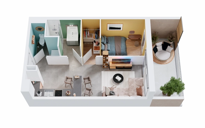 Natur'l park : natur'l loge bât a à Luc-la-Primaube