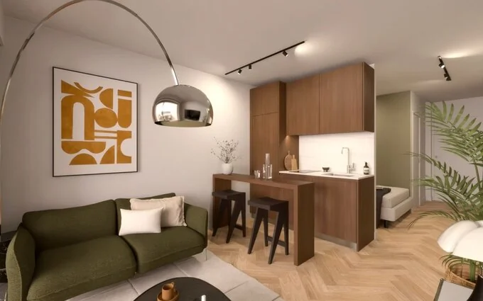 Residence face a l'arbre blanc à Montpellier