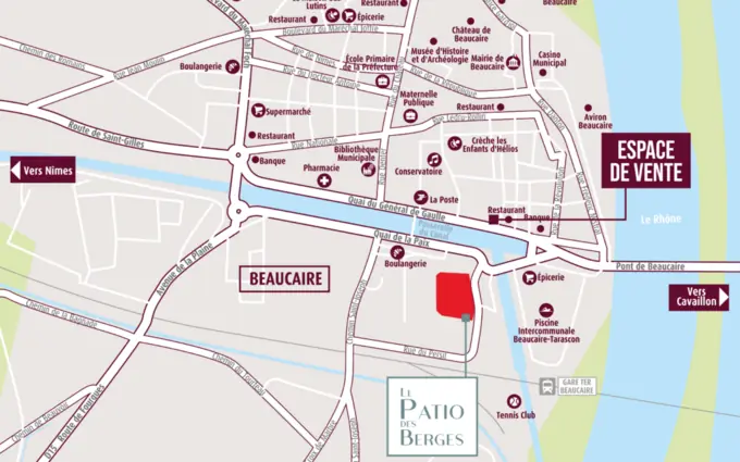 Le patio des berges à Beaucaire