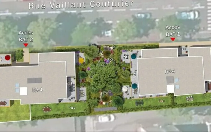 Patio pressensé à Vénissieux