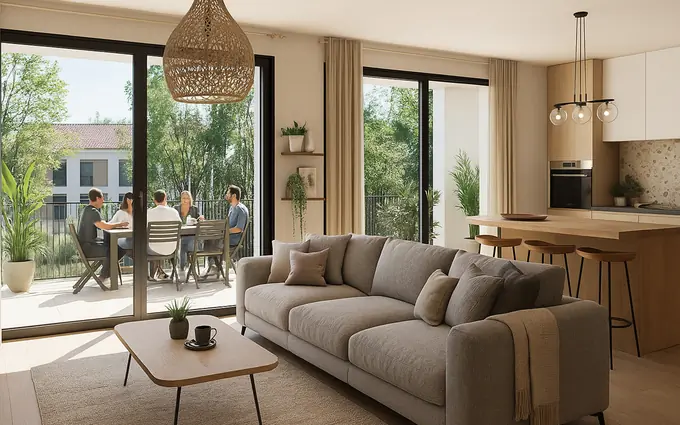 Communay environnement verdoyant proche mairie à Communay (69360)