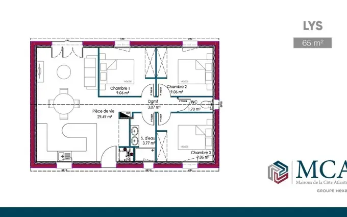 Terrain à partir de 707m² à bieujac à Bieujac