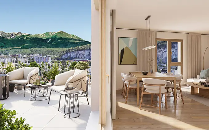 Fontaine écoquartier Porte du Vercors à 10 min du tram A à Fontaine