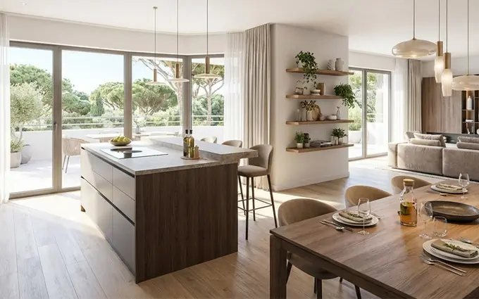 Antibes quartier des Terriers vue sur la mer à Antibes