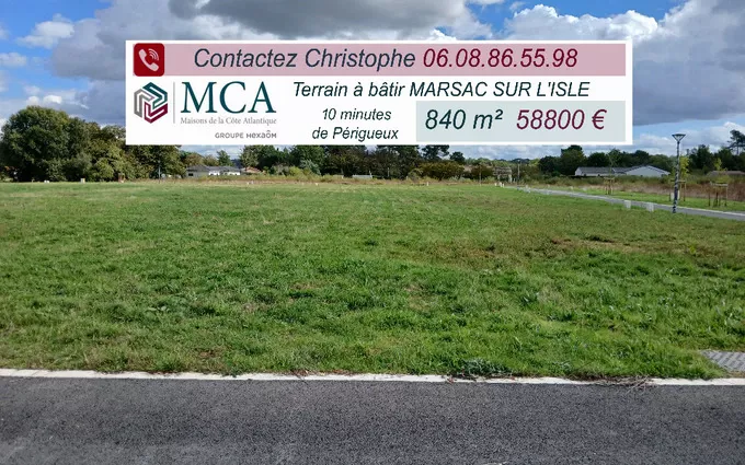 Terrain à bâtir à Marsac-sur-l'Isle à Marsac-sur-l'Isle (24430)