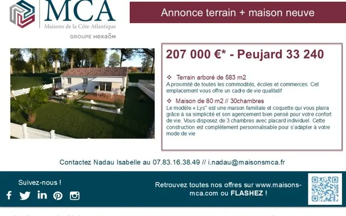 Terrain à partir de 587m² à Peujard à Peujard