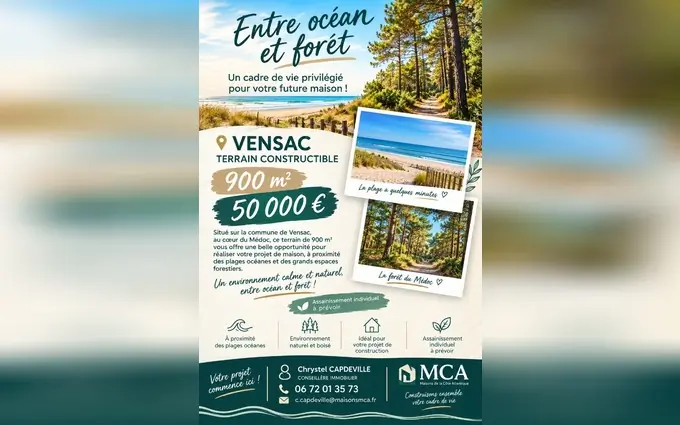 Terrain à partir de 900m² à Vensac à Vensac (33590)