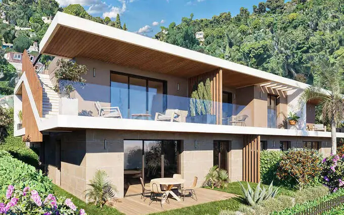 Èze coeur du quartier de l'Aighetta vue mer à Èze