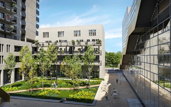 Nantes éco quartier sur l'île de nantes à Nantes