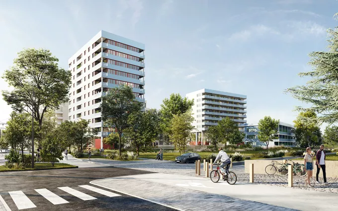 Rezé face à la Loire au pied de l'Ile de Nantes à Rezé
