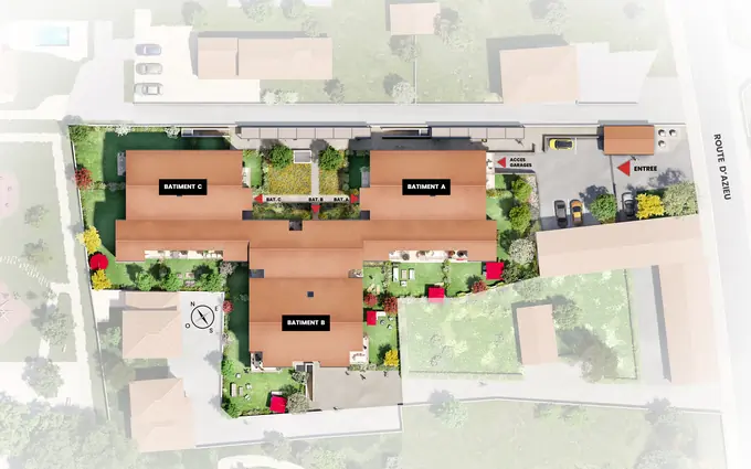 Patio d'azieu à Saint-Bonnet-de-Mure