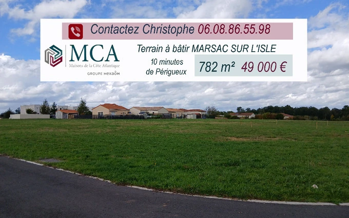 Terrain à bâtir à Marsac-sur-l'Isle à Marsac-sur-l'Isle (24430)