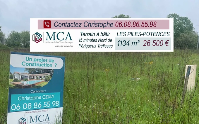 Terrain à partir de 1134m² à Sorges à Sorges (24420)