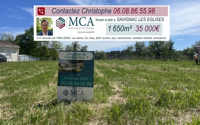 Terrain à partir de 1650m² à Savignac-les-Églises à Savignac-les-Églises (24420)