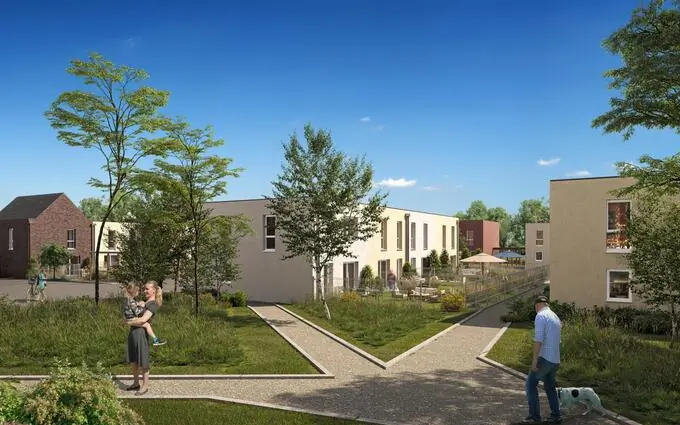 Sur les rives de la lys, face aux prés du hem à Armentières