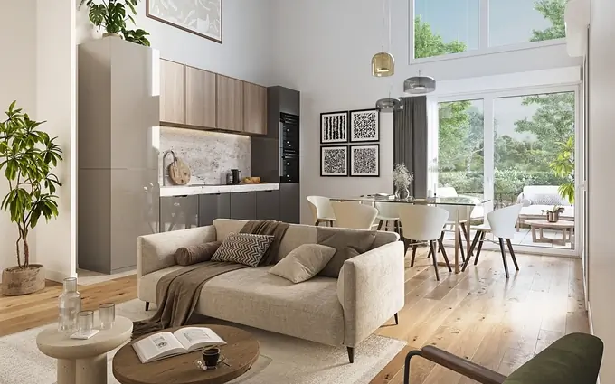 Jardin des eaux vives - brs - t2 à Huningue